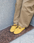 Yellow suede fringed loafer - Velvet