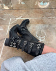 Anfibio con fibbie laterali in pelle nero -  Kendall SPS