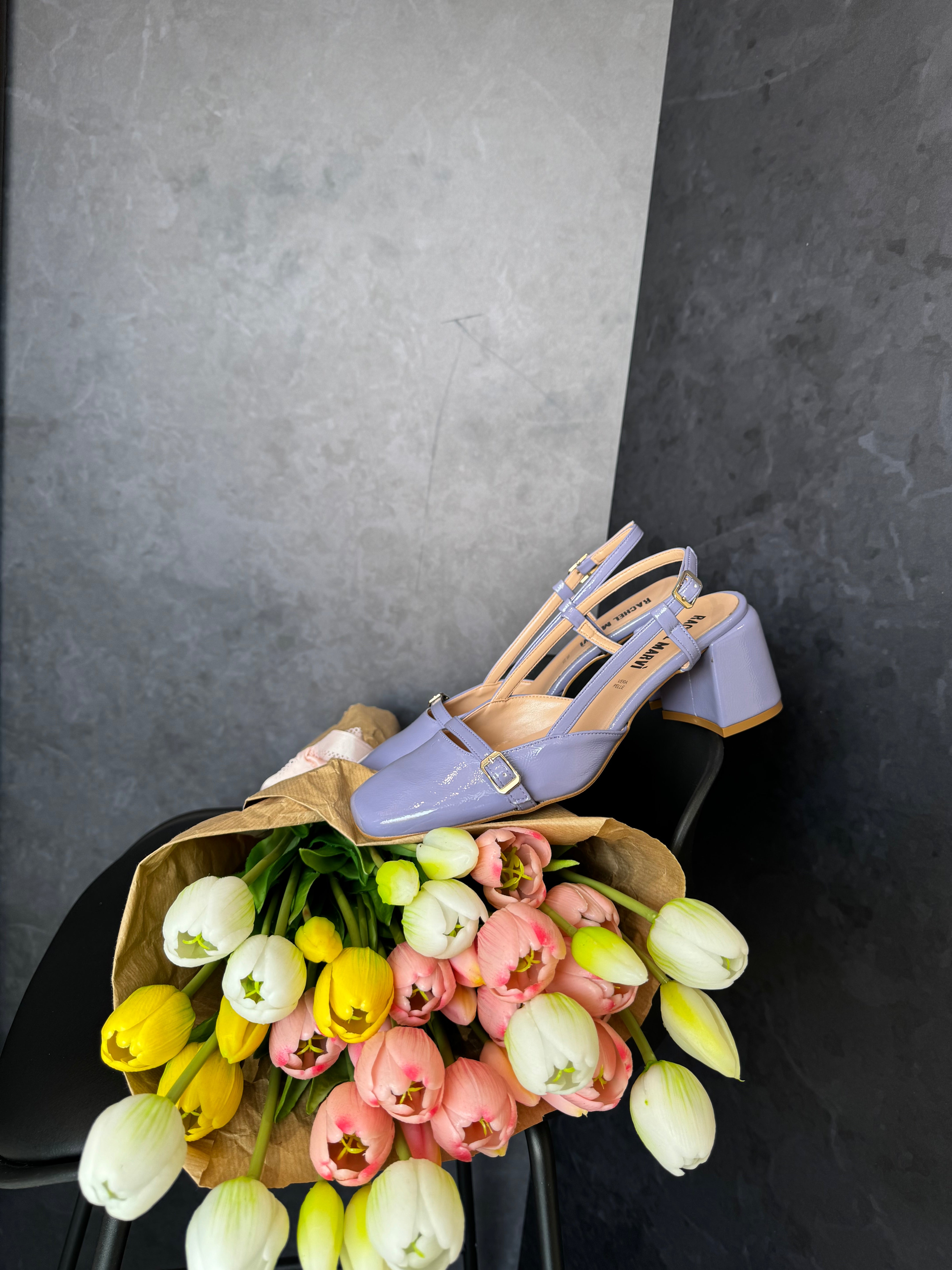 Slingback in vernice con cinturino - Ryana New