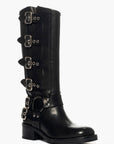 Anfibio con fibbie laterali in pelle nero -  Kendall SPS