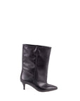 Black leather ankle boot - MRS LOW New