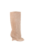 Stivale spuntato in camoscio taupe - MRS SMALL WEDGE New