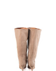 Stivale spuntato con gambale ampio in camoscio taupe - MRS WEDGE New