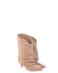 Stivaletto con piega in camoscio taupe - Suele New