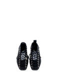 Ballerina con punta quadrata in pelle nera - Audrey New