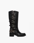 Anfibio con fibbie laterali in pelle nero -  Kendall SPS
