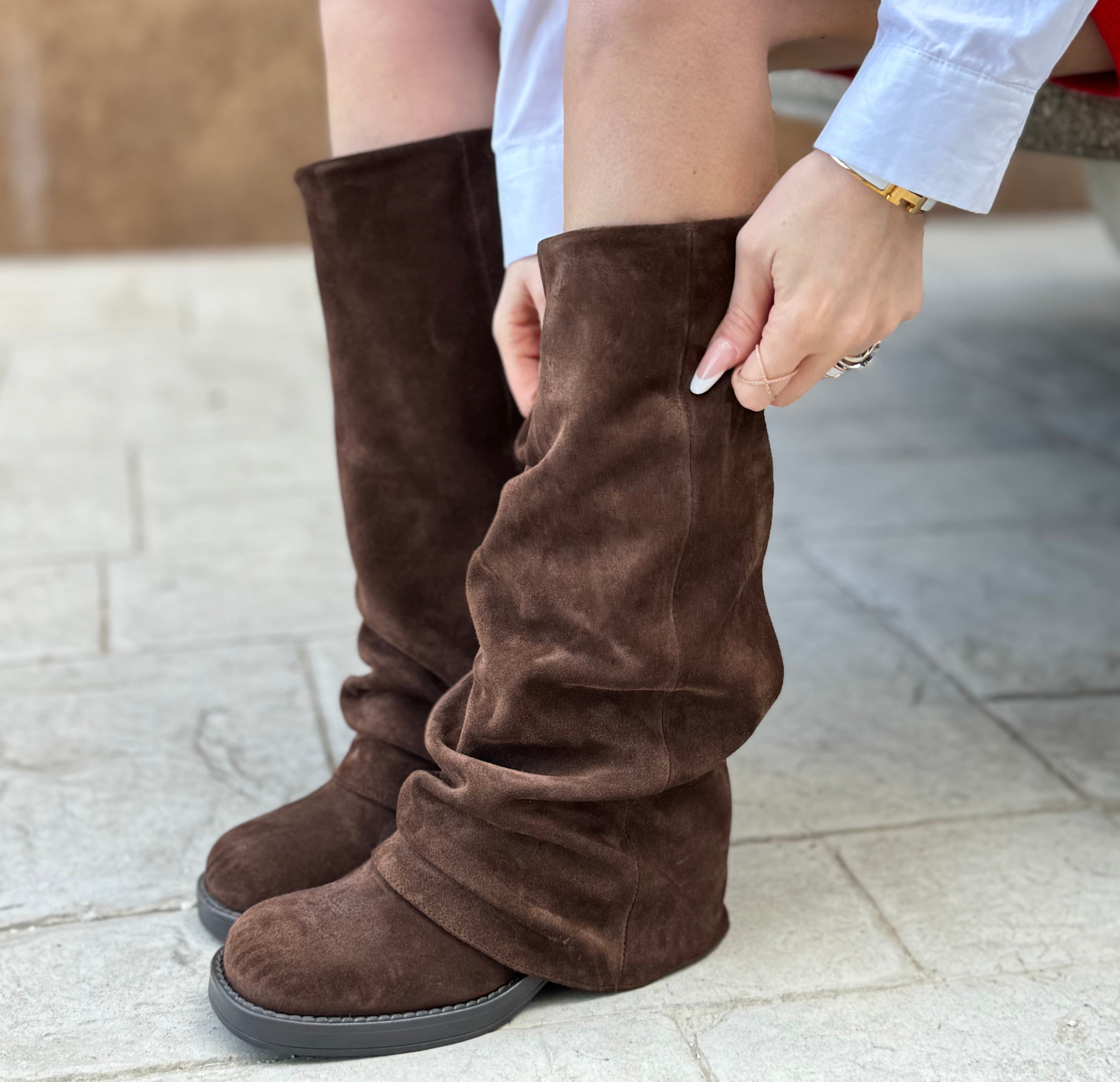 ショートブーツ・ブーティ Strategia A5517 Ankle Boots Stivale Camoscio Marrone Strategia A5517 Ankle Boots Stivale Camoscio Marrone