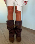 Stivale in pelle e camoscio marrone - Marsh