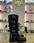 Anfibio con fibbie laterali in pelle nero -  Kendall SPS