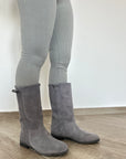 Stivaletto con bande laterali in camoscio grigio - Lizzie