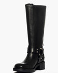 Anfibio con fibbie laterali in pelle nero -  Kendall SPS