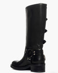 Anfibio con fibbie laterali in pelle nero -  Kendall SPS