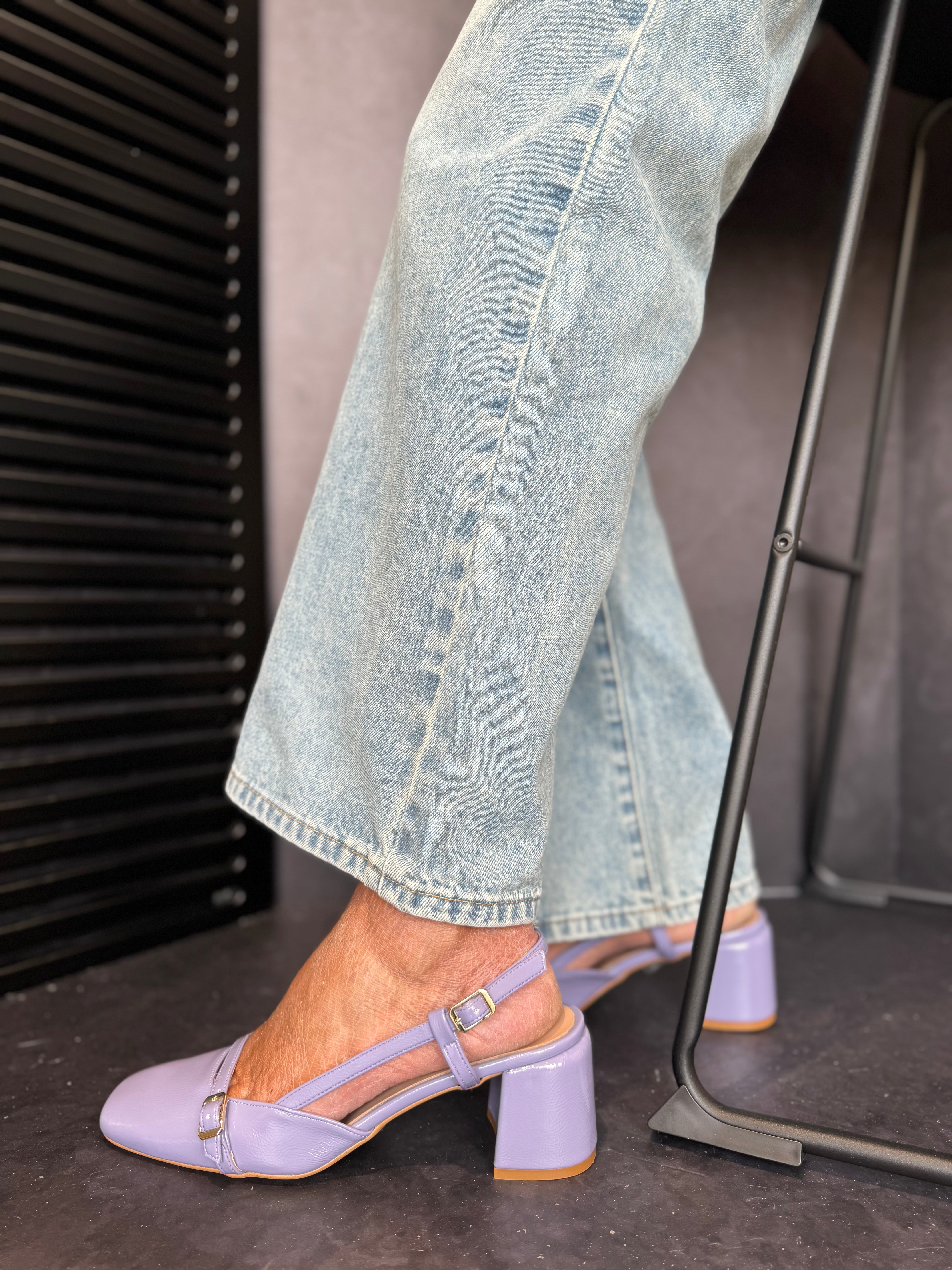 Slingback in vernice con cinturino - Ryana New