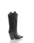 Texano con ricami in pelle nero - Gabriella Mersia New