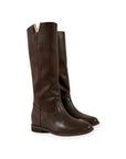 Stivale con applicazione laterale in pelle e camoscio - Joy New