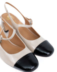 Slingback con punta quadrata in vernice lucida - Jasmine New