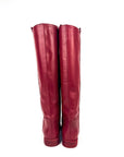Stivale con bande laterali in pelle bordeaux - Lizzie SPS