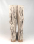 Stivale con spacchetto laterale e frange in camoscio beige - Sophie 2.0 New