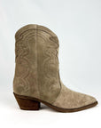 Texano basso in camoscio taupe - Marghe 2.0 New