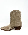 Texano basso in camoscio taupe - Marghe 2.0 New