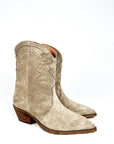 Texano basso in camoscio taupe - Marghe 2.0 New