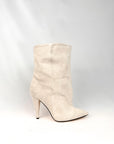 Stivaletto con tacco alto in camoscio beige - MRS LOW HIGH HELL New