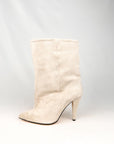 Stivaletto con tacco alto in camoscio beige - MRS LOW HIGH HELL New