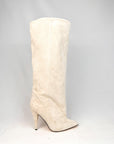 Stivale con tacco alto in camoscio beige - MRS SMALL HIGH HELL New