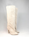 Stivale con tacco alto in camoscio beige - MRS SMALL HIGH HELL New