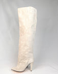 Stivale alto al ginocchio con tacco alto in camoscio beige - Evolution HIGH HELL New