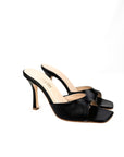 Sandalo con tacco e punta quadrata in pelle - Saint-Tropez