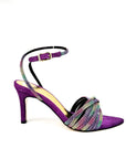 Sandalo con cinturino in camoscio viola - Evelyn SS25