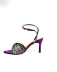 Sandalo con cinturino in camoscio viola - Evelyn SS25