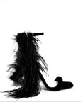 Sandalo con piume in camoscio - Plume