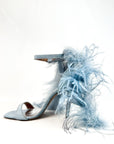 Sandalo con piume in camoscio - Plume SS25
