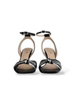 Sandalo con nodo in pelle nero - Claire SS25