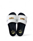 Ciabatta con applicazione oro e fascia in pelle - Madison SS25