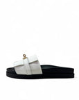 Ciabatta con applicazione oro e fascia in pelle - Madison SS25