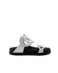 Ciabatta con doppie fasce geometriche in pelle - Grove SS25