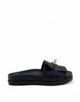 Ciabatta con applicazione oro e fascia in pelle - Madison SS25