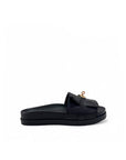 Ciabatta con applicazione oro e fascia in pelle - Madison SS25