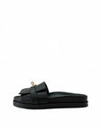 Ciabatta con applicazione oro e fascia in pelle - Madison SS25