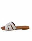 Ciabatta con fascia in pelle - Tracy SS25