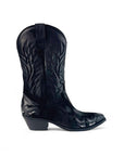 Texano con ricami in nabuk nero - Cowgirl SS25