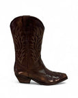 Texan en nubuck chocolat brodé - Cowgirl SS25