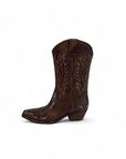 Texano con ricami in nabuk cioccolato - Cowgirl SS25