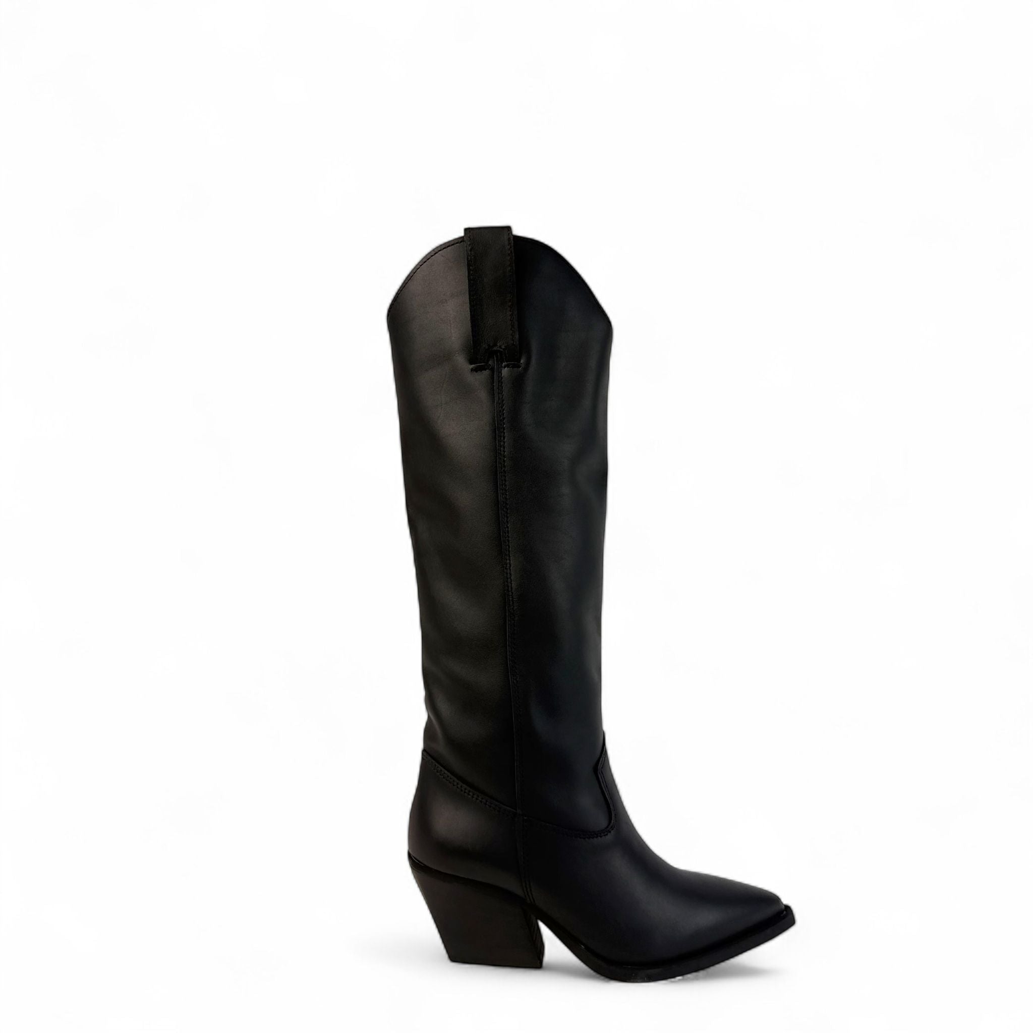 Texano con bande laterali in pelle nero - Iris