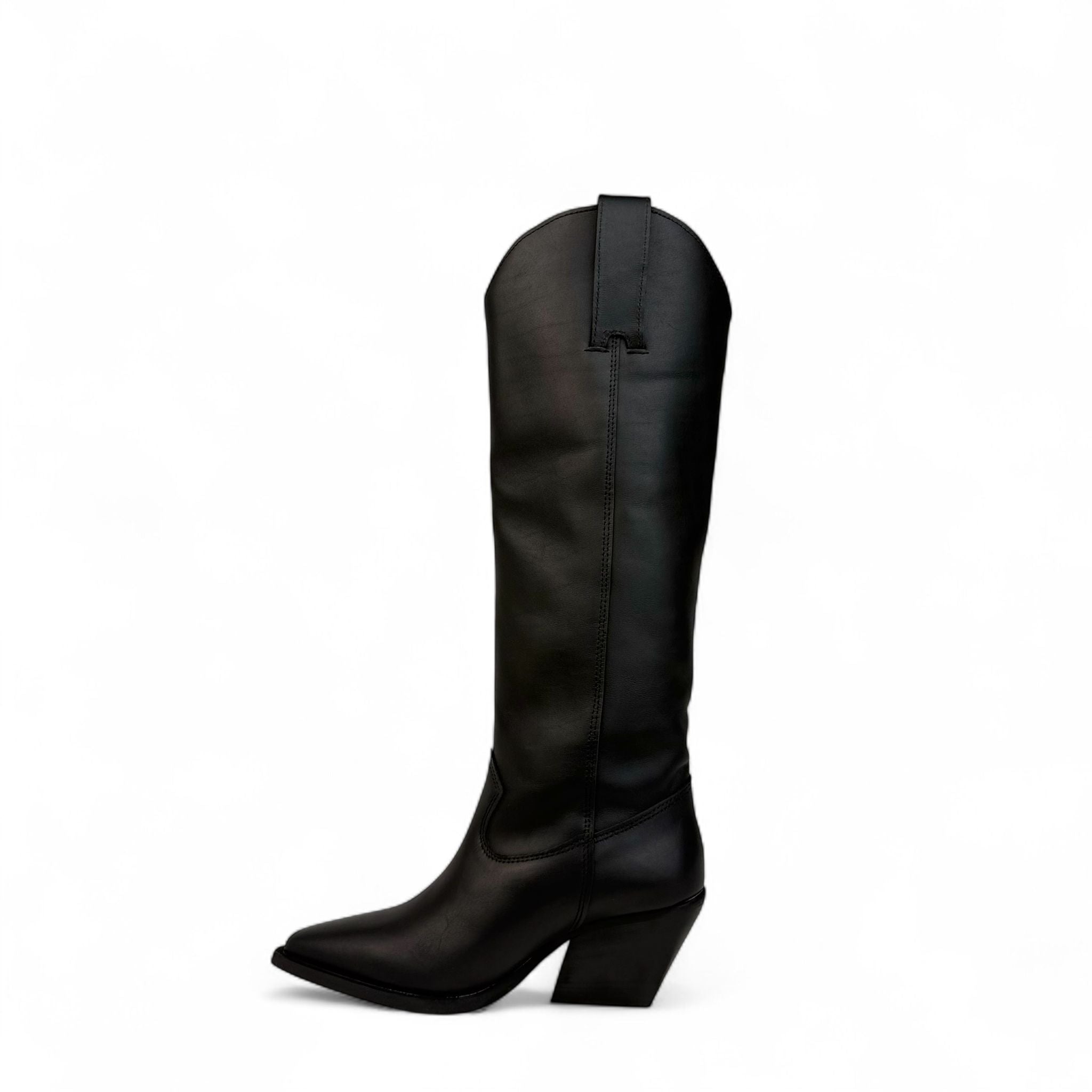 Texano con bande laterali in pelle nero - Iris