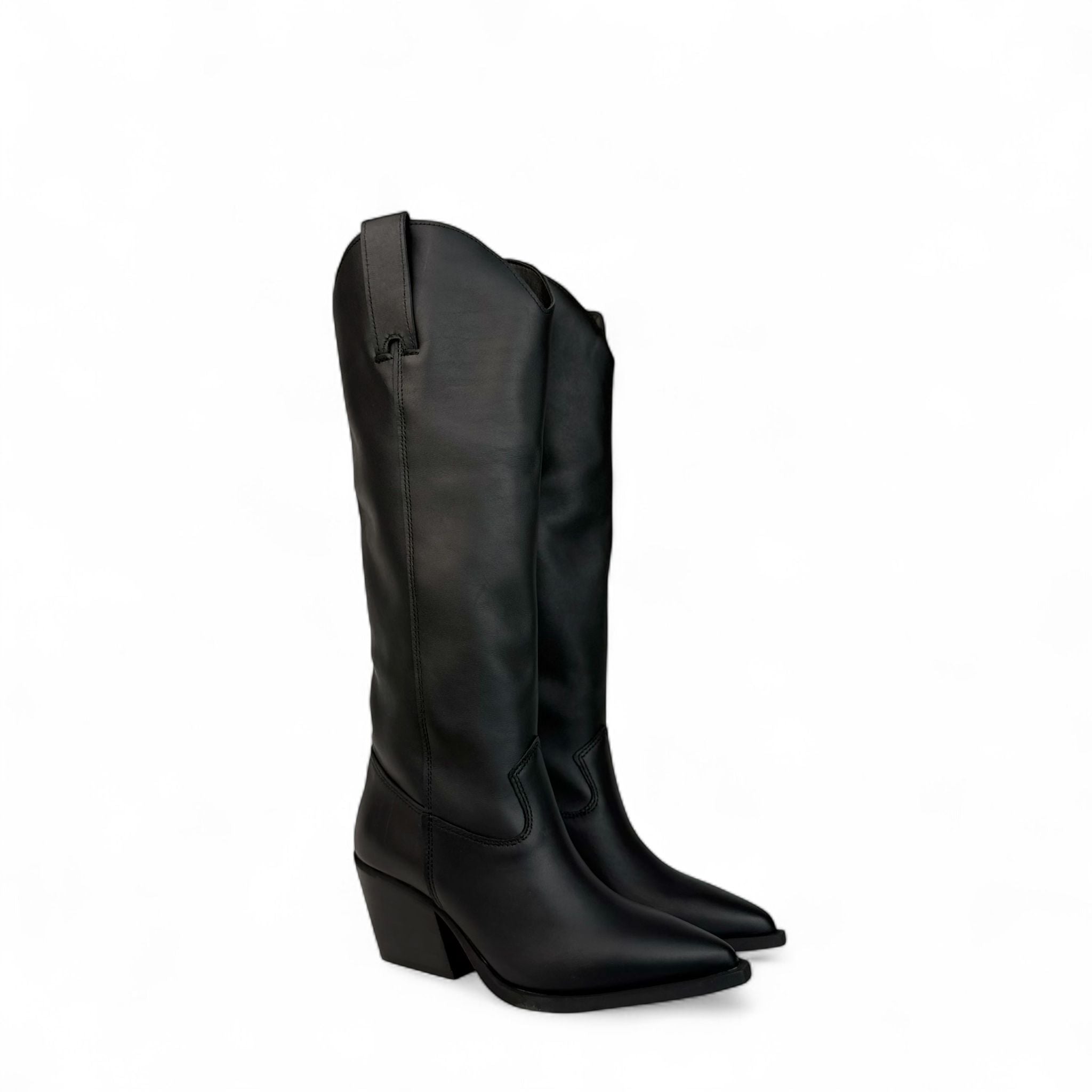 Texano con bande laterali in pelle nero - Iris