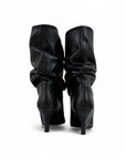 Stivaletto con drappeggio in pelle nero - Lolita draped